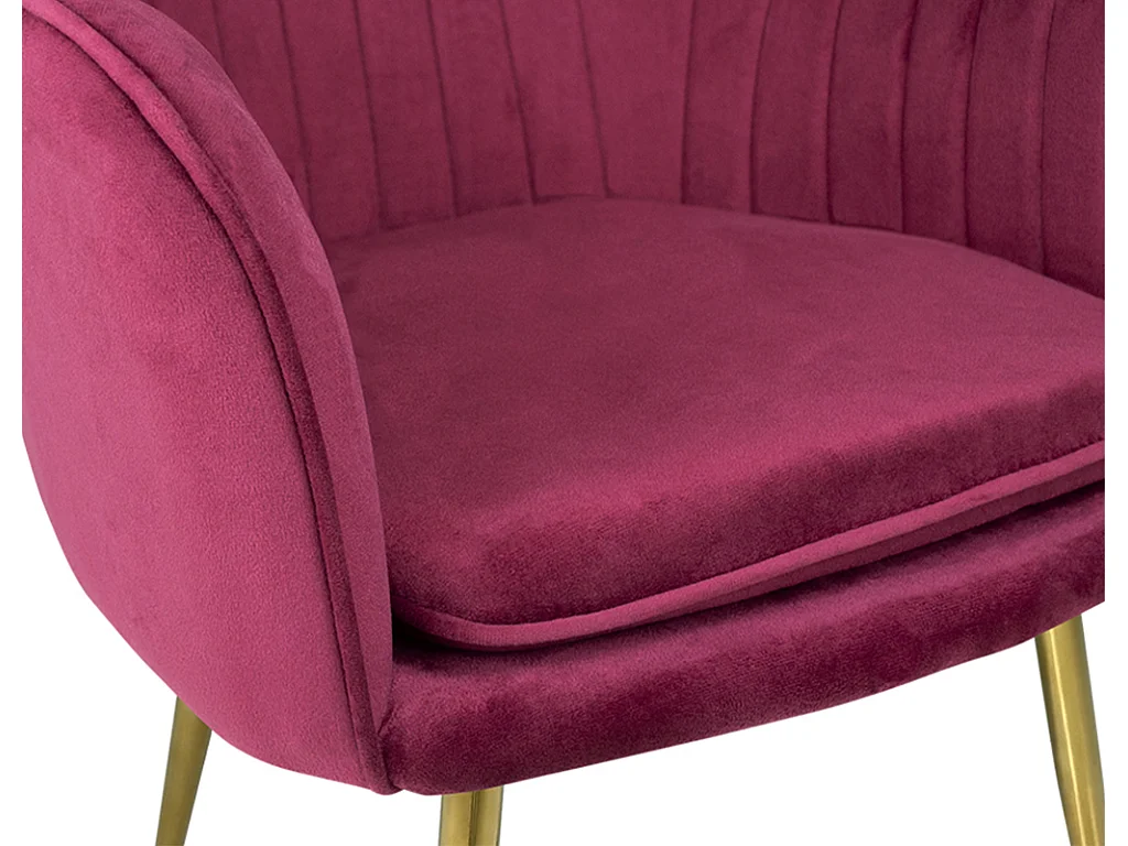 Sedia da pranzo in velluto bordeaux poltroncina vintage mod. Celine