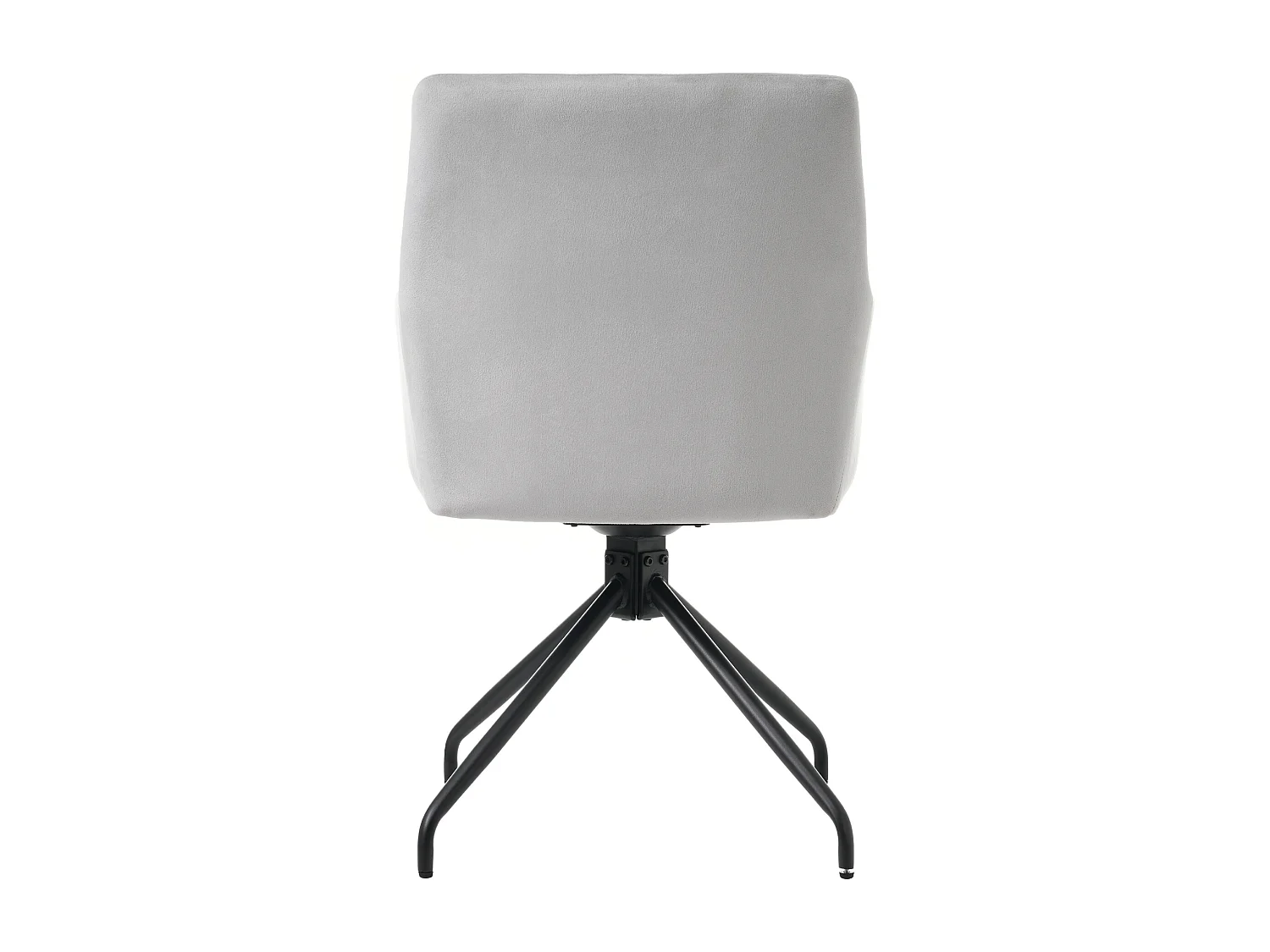 Set van 6 360° draaistoelen - fluwelen stof - rugleuning ruitpatroon - Grijs