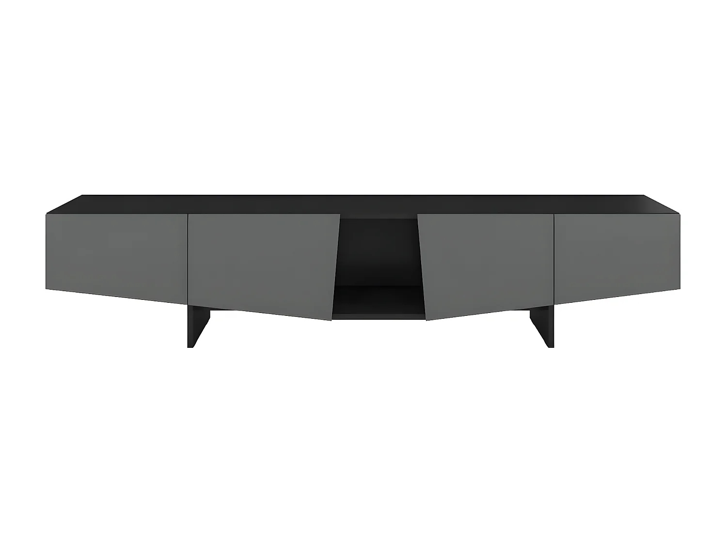 Meuble TV moderne gris avec tiroirs Skandica WING / largeur 200 cm