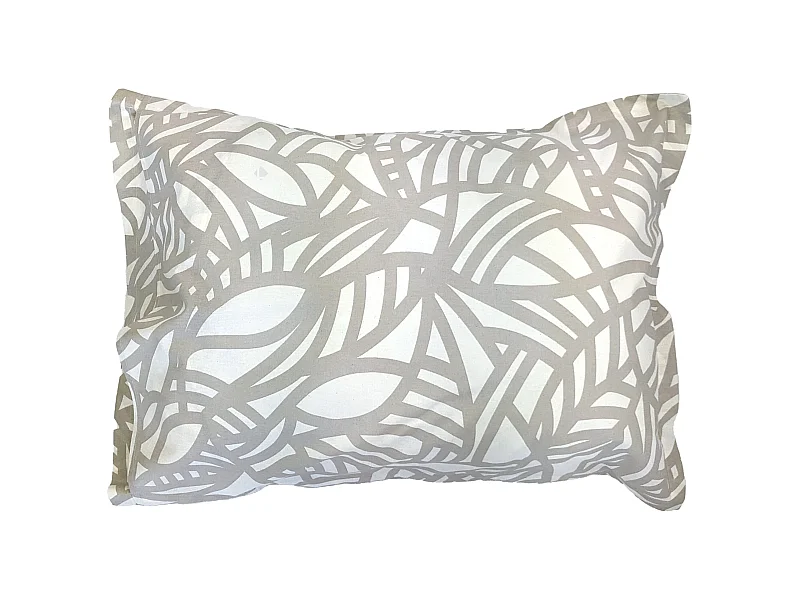 Taie d'oreiller 50x70 cm coton lavé SERENA géométrique Beige écru