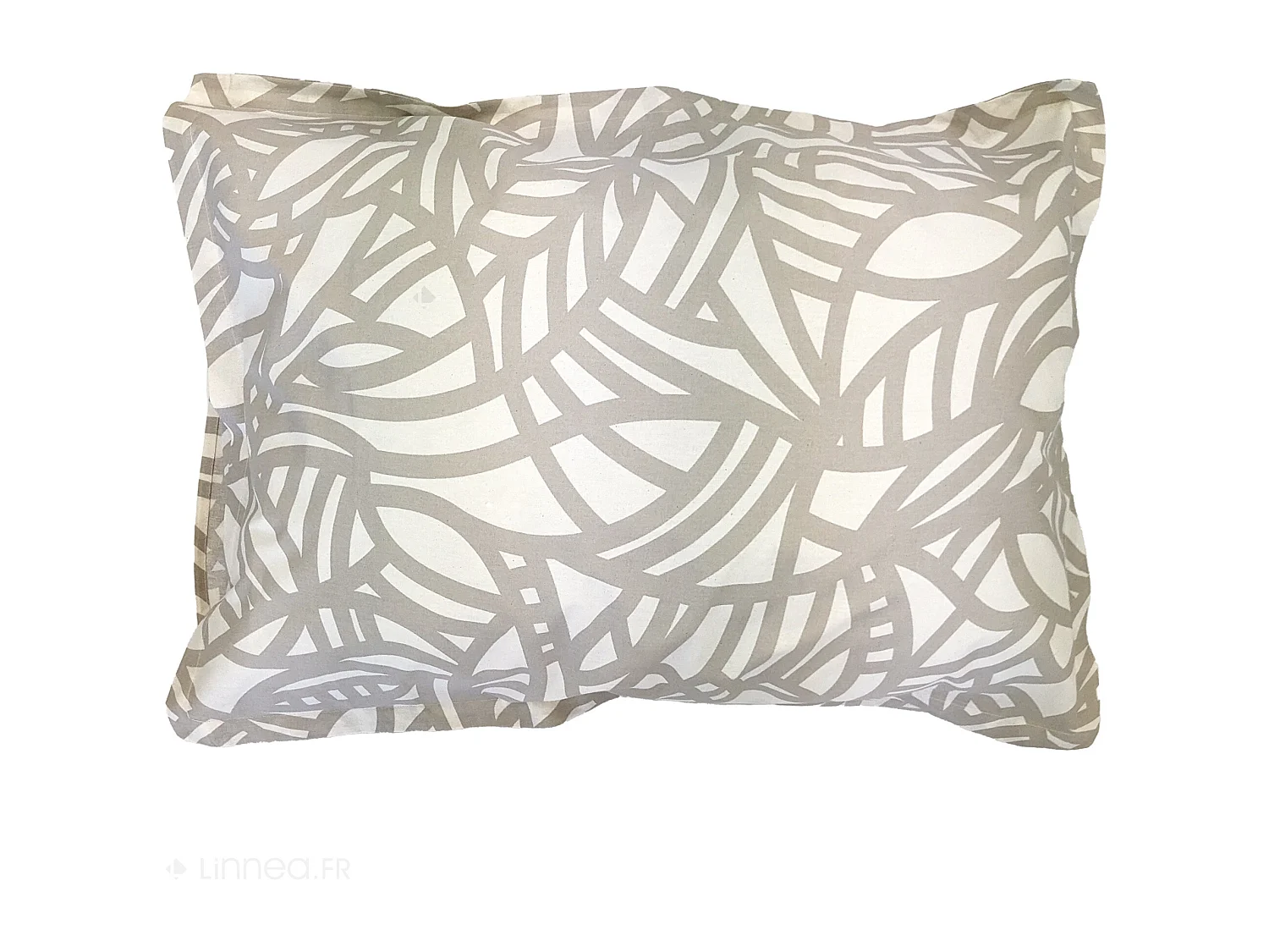 Taie d'oreiller 50x70 cm coton lavé SERENA géométrique Beige écru