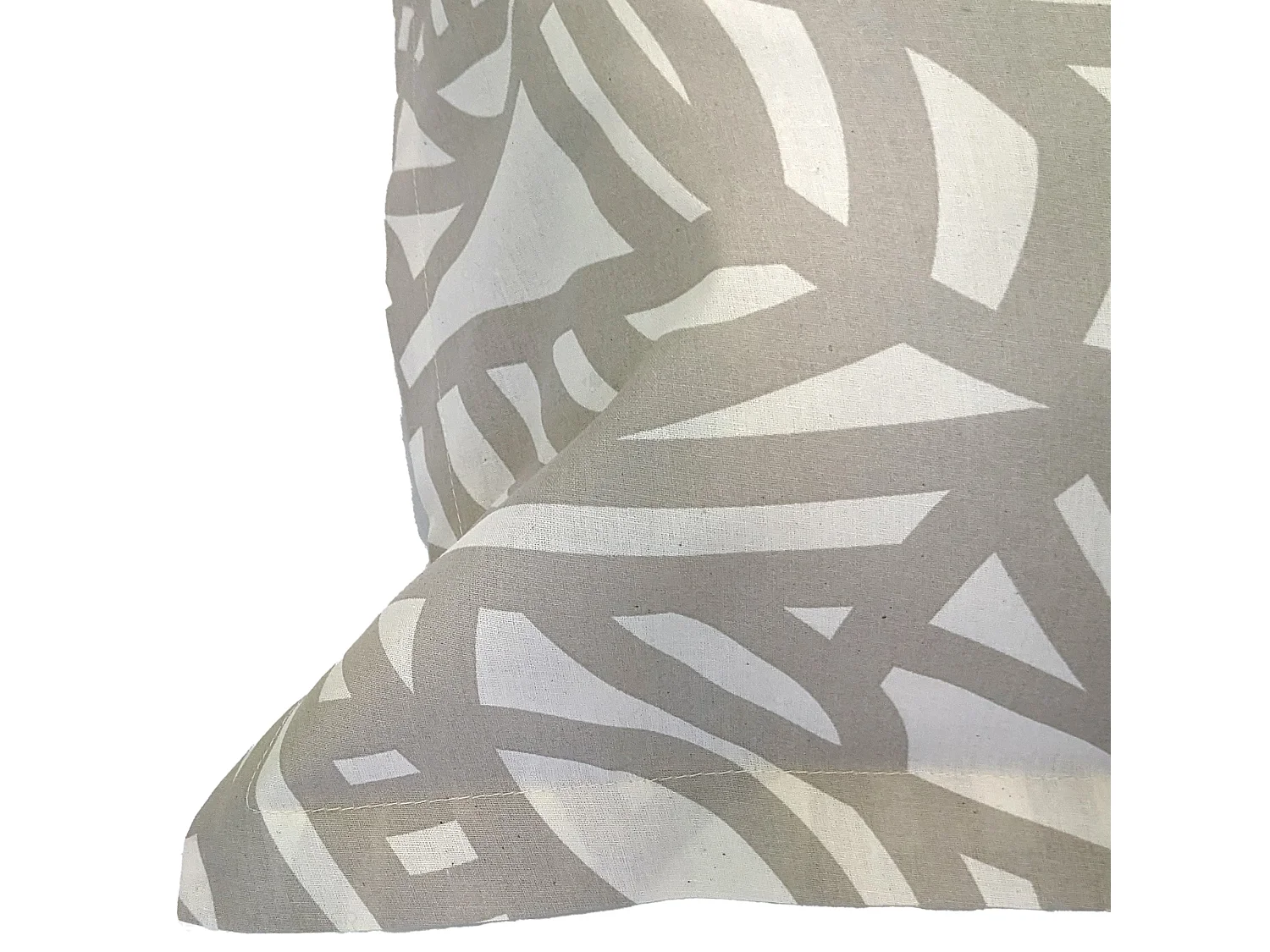 Taie d'oreiller 50x70 cm coton lavé SERENA géométrique Beige écru