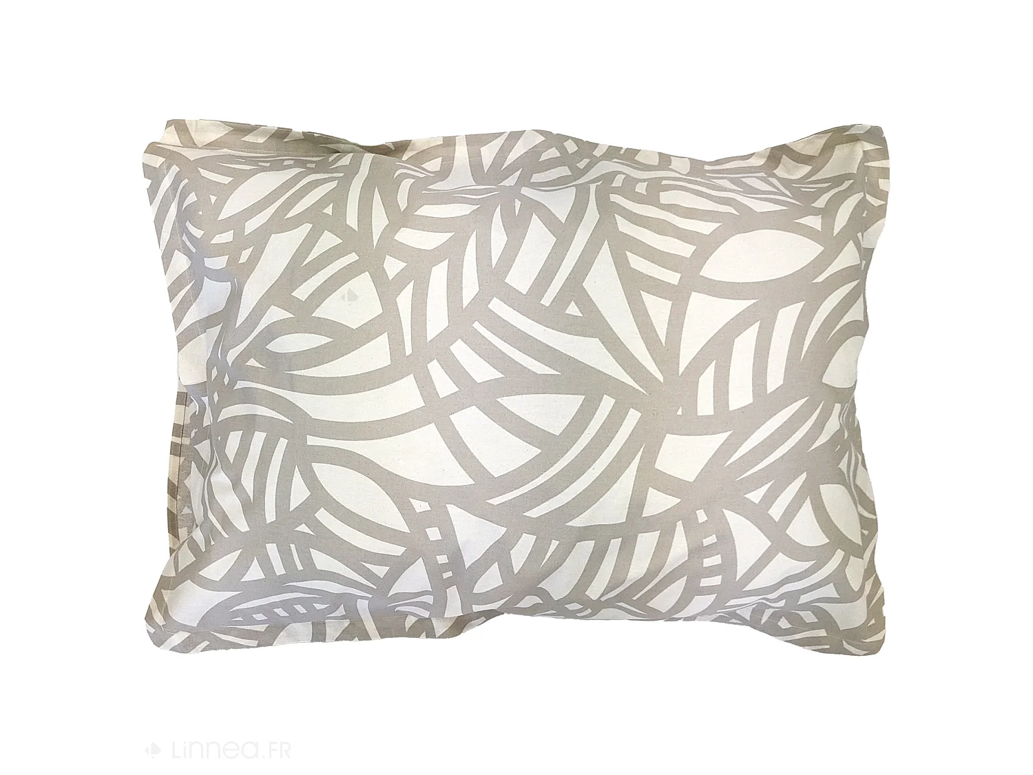 Taie d'oreiller 50x70 cm coton lavé SERENA géométrique Beige écru