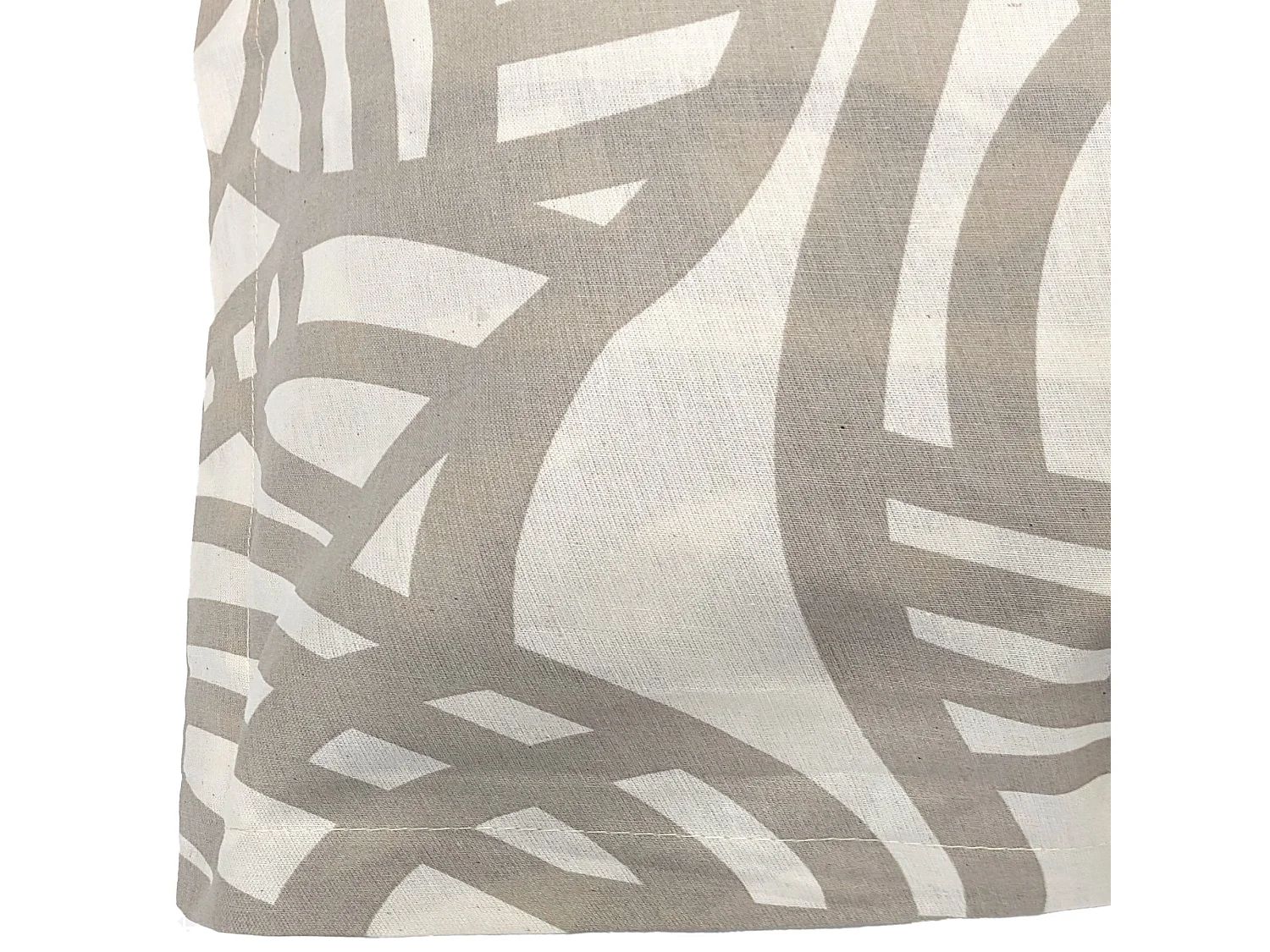 Taie d'oreiller 65x65 cm coton lavé SERENA géométrique Beige écru