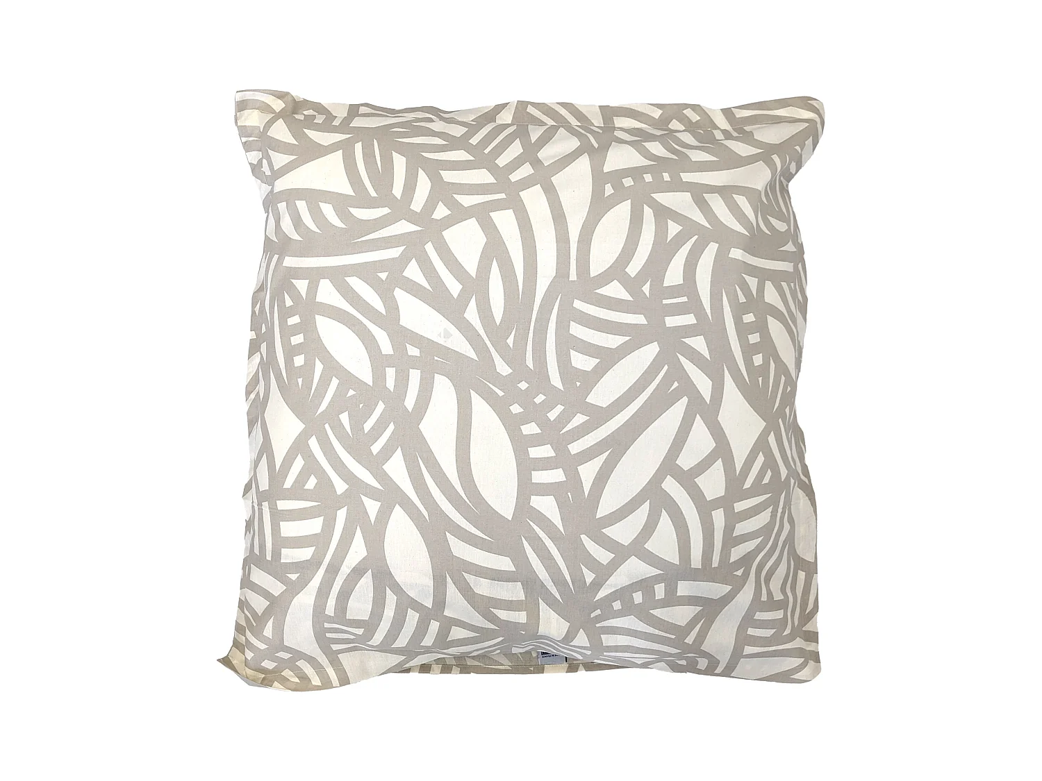 Taie d'oreiller 65x65 cm coton lavé SERENA géométrique Beige écru