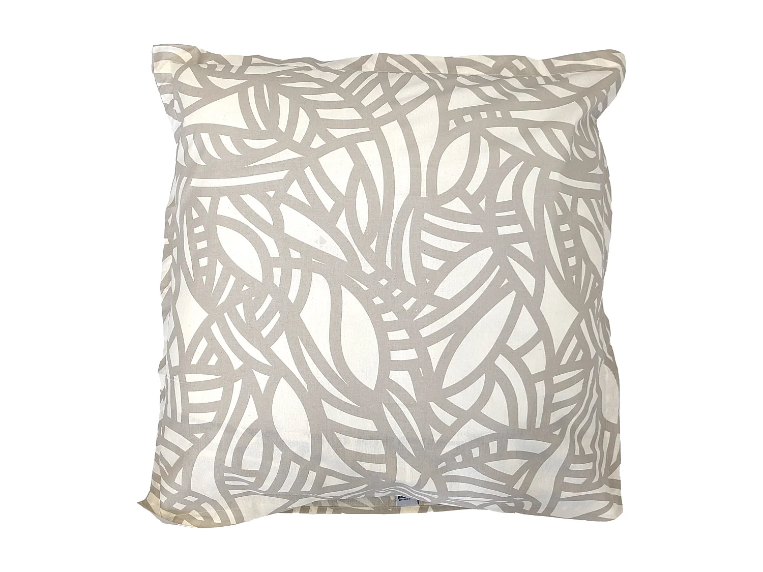 Taie d'oreiller 65x65 cm coton lavé SERENA géométrique Beige écru