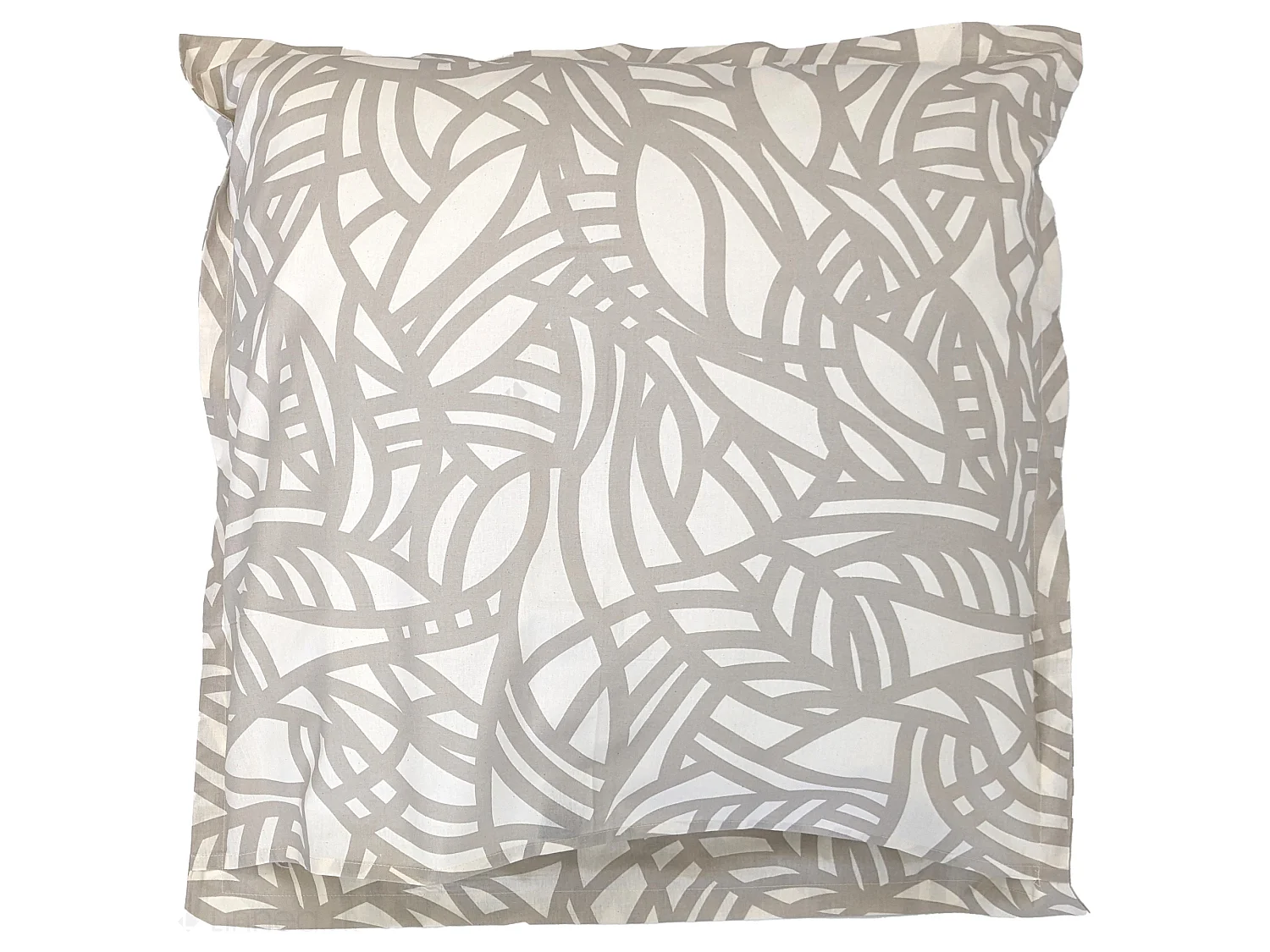 Taie d'oreiller 65x65 cm coton lavé SERENA géométrique Beige écru