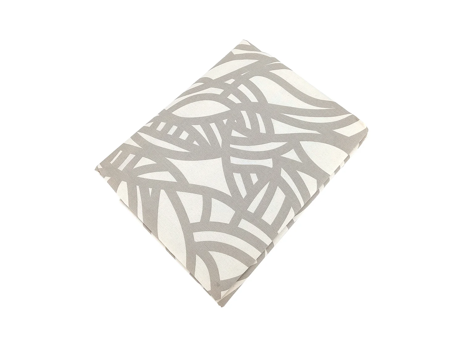Drap plat 180x290 cm coton lavé SÉRÉNA géométrique Beige écru