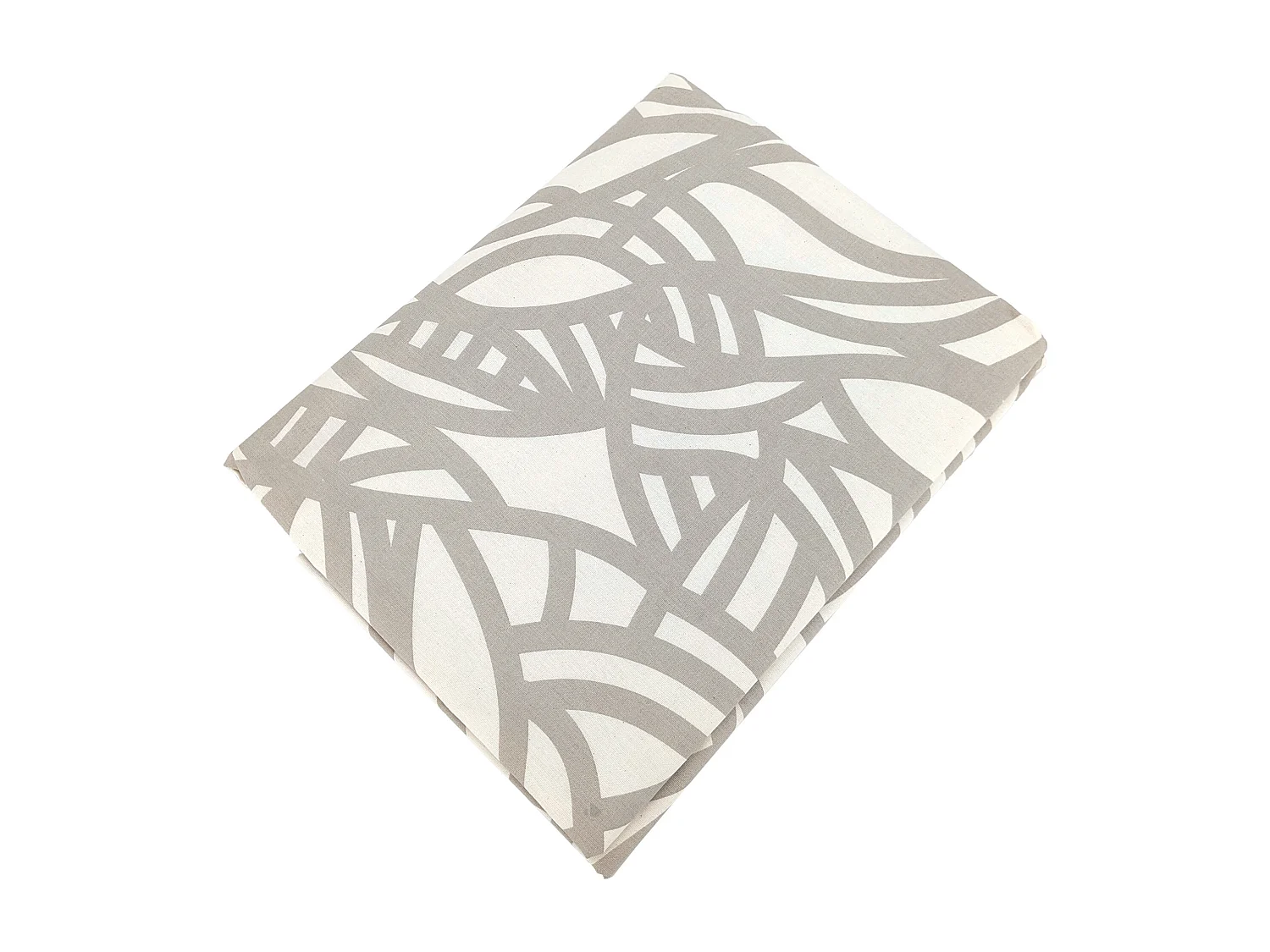 Drap plat 240x310 cm coton lavé SÉRÉNA géométrique Beige écru