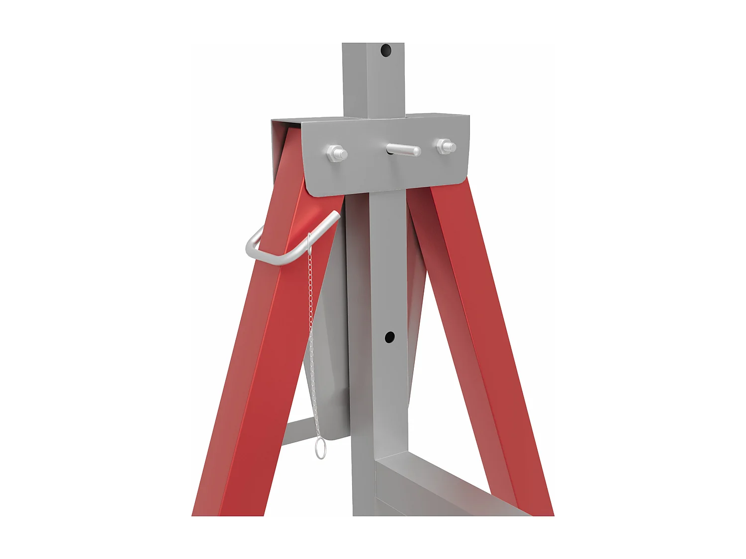 Caballetes telescópicos rojo 68x58x130 cm HOMCOM