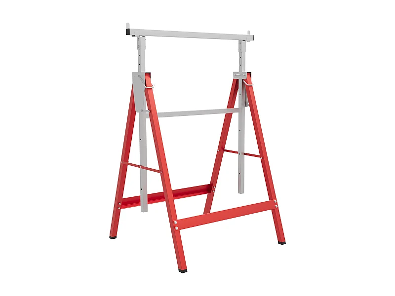 Caballetes telescópicos rojo 68x58x130 cm HOMCOM