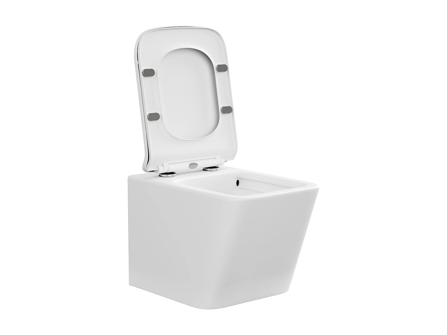 WC sospeso senza flangia in Ceramica Bianco opaco  - CLEMONA
