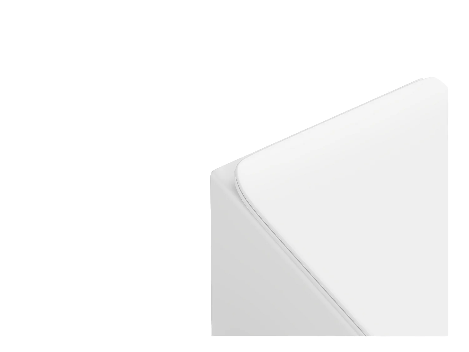 Inodoro flotante blanco mate de cerámica sin brida - CLEMONA