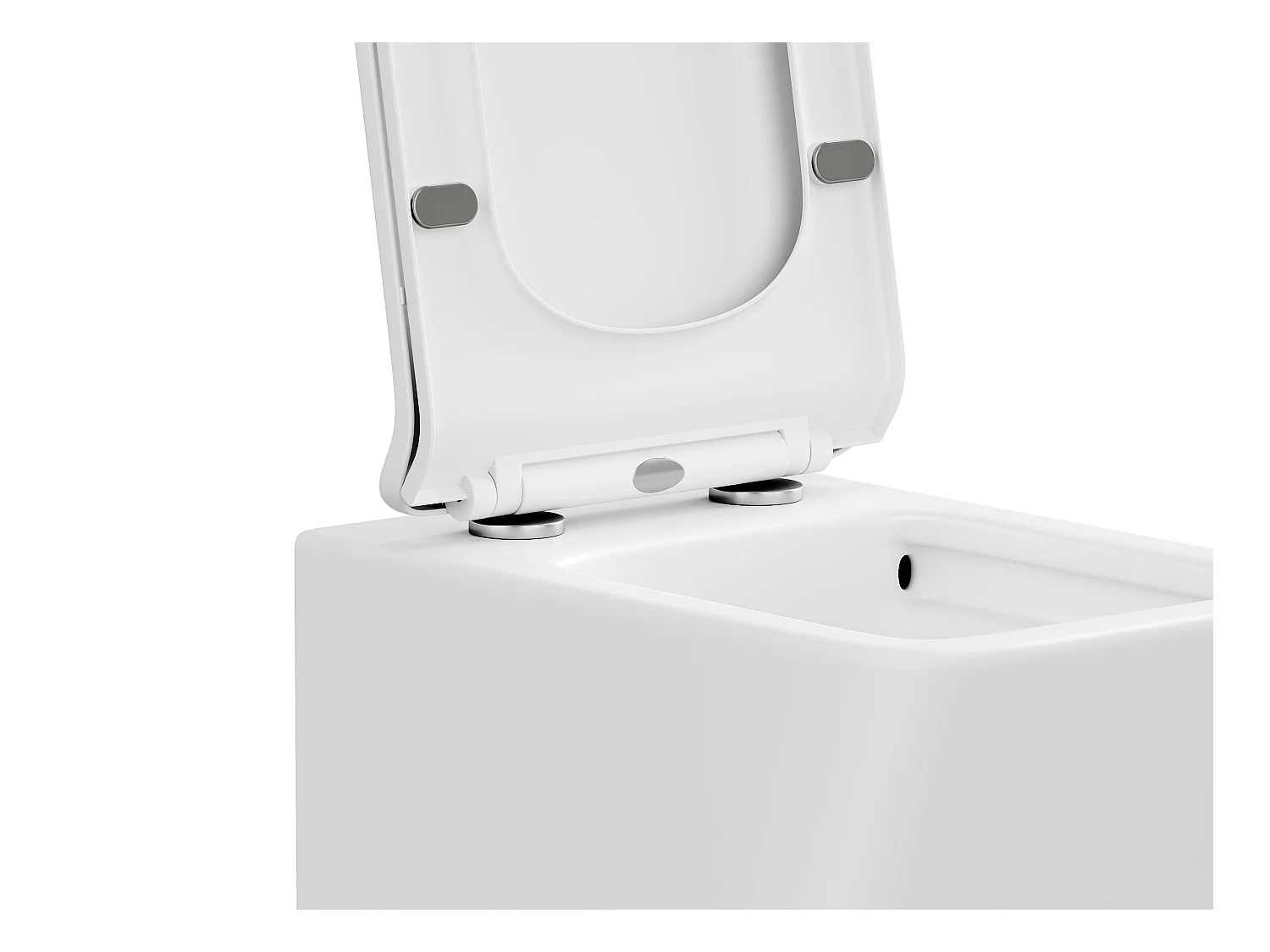Inodoro flotante blanco mate de cerámica sin brida - CLEMONA