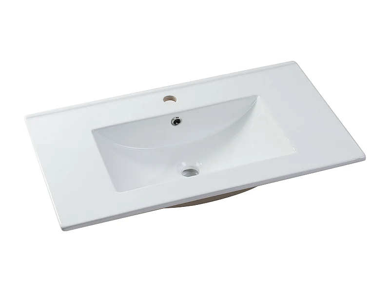Lavabo da incasso rettangolo 101 x 46,5 cm in Ceramica Bianco - MOTIAC
