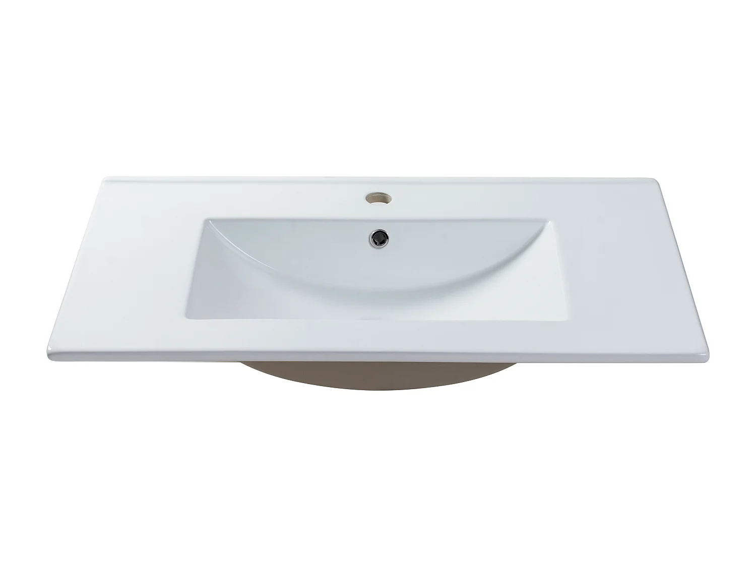 Lavatório de encastrar branco retangular em cerâmica 101 x 46,5 cm - MOTIAC