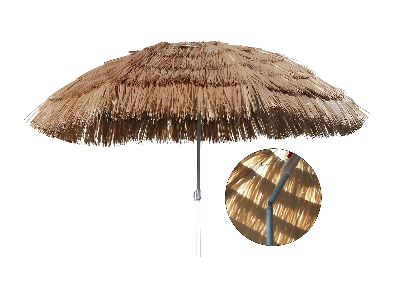 Parasol de plage Hawaï 160 cm Beige