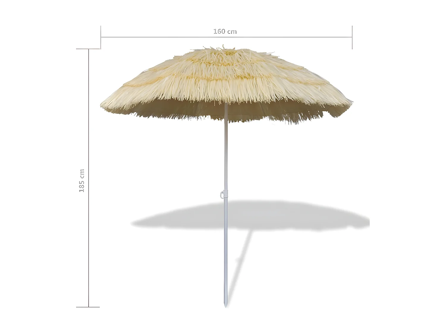 Parasol de plage inclinable style Hawaii