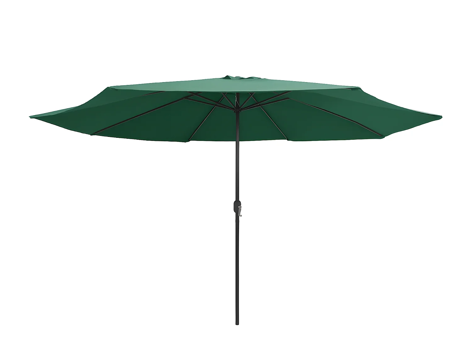 Parasol d'extérieur avec mât en métal 400 cm Vert
