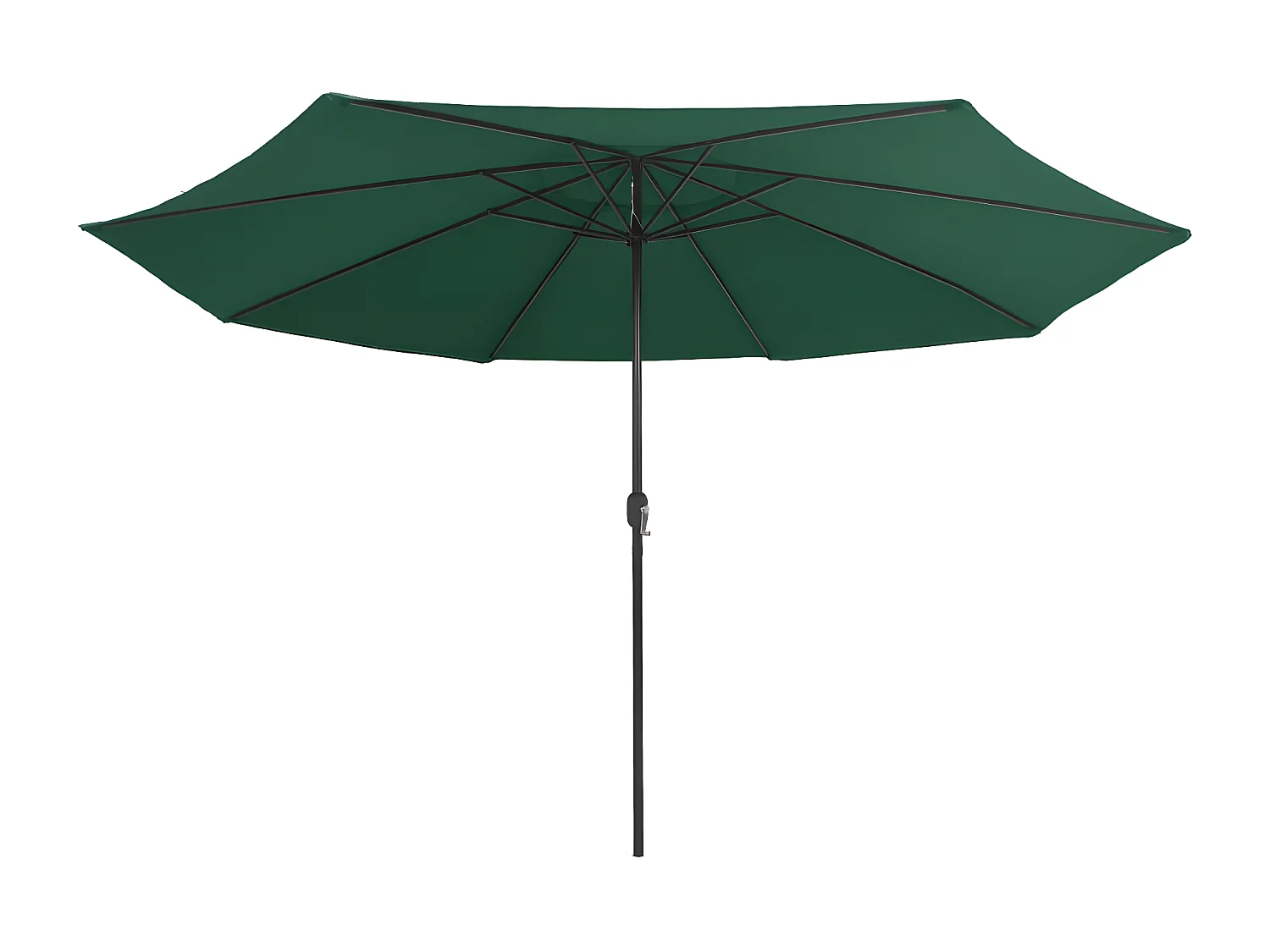 Parasol d'extérieur avec mât en métal 400 cm Vert