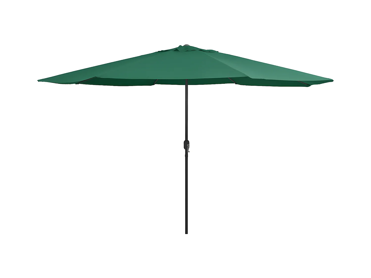 Parasol d'extérieur avec mât en métal 400 cm Vert
