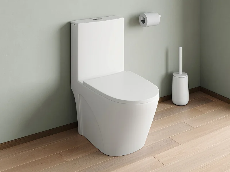 Stand-WC aus Keramik - Weiß matt - Ablauf waagrecht - NAGILAM