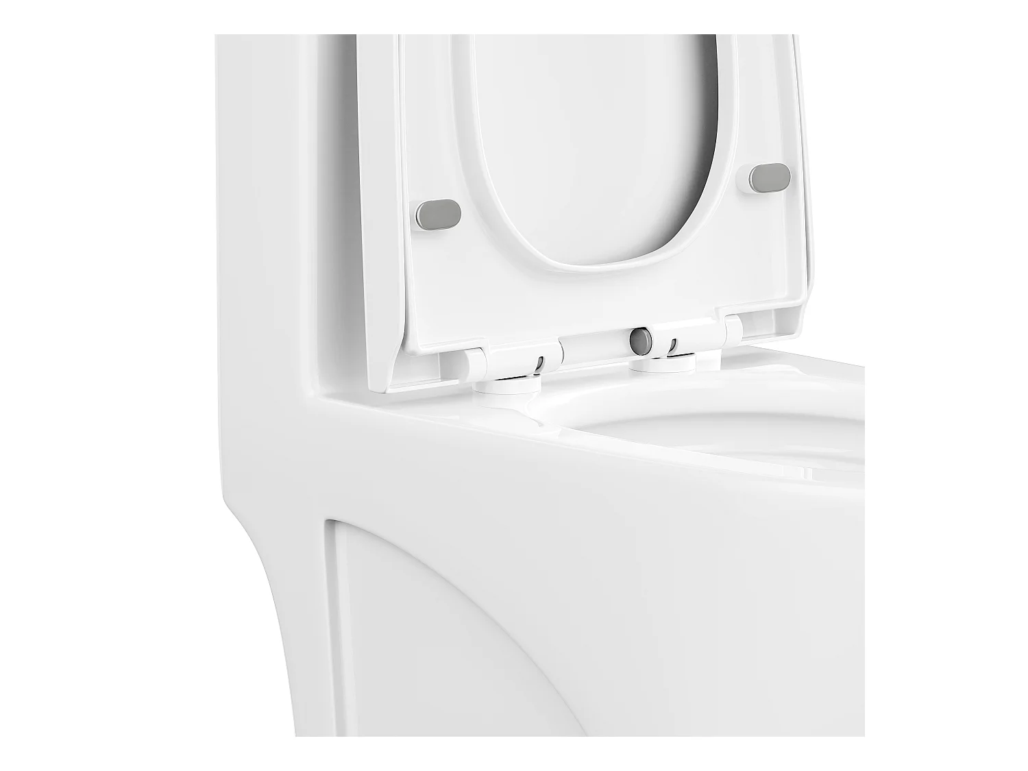 Inodoro de cerámica blanco brillante de suelo - Descarga horizontal - NAGILAM