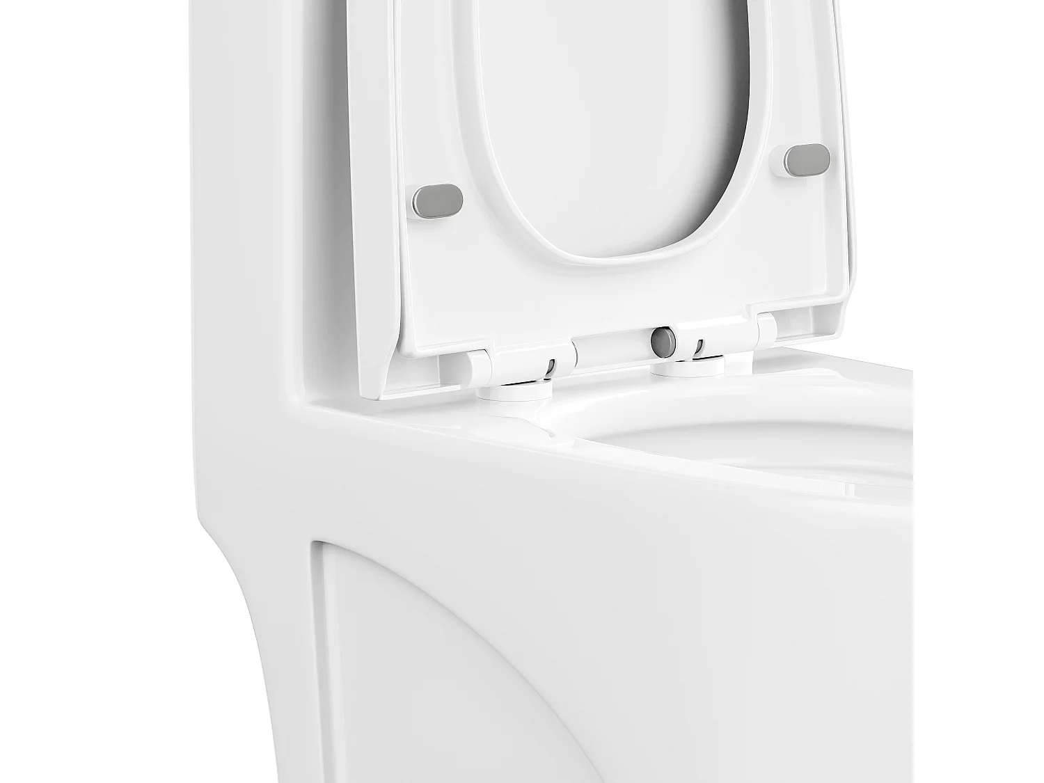 Toilet van glanzend wit keramiek - Horizontale afvoer - NAGILAM