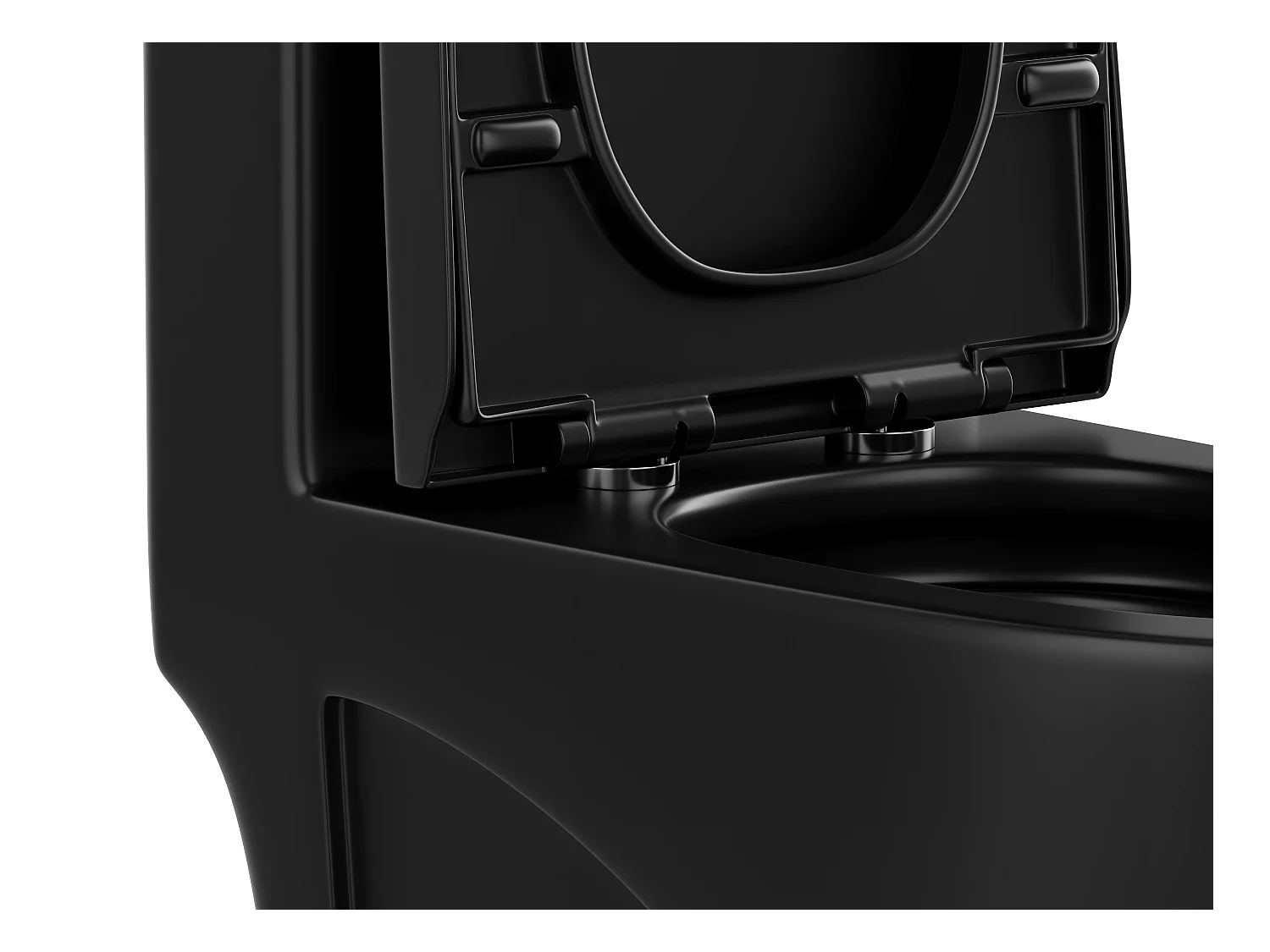 WC da appoggio Nero opaco in Ceramica Drenaggio orizzontale  - NAGILAM