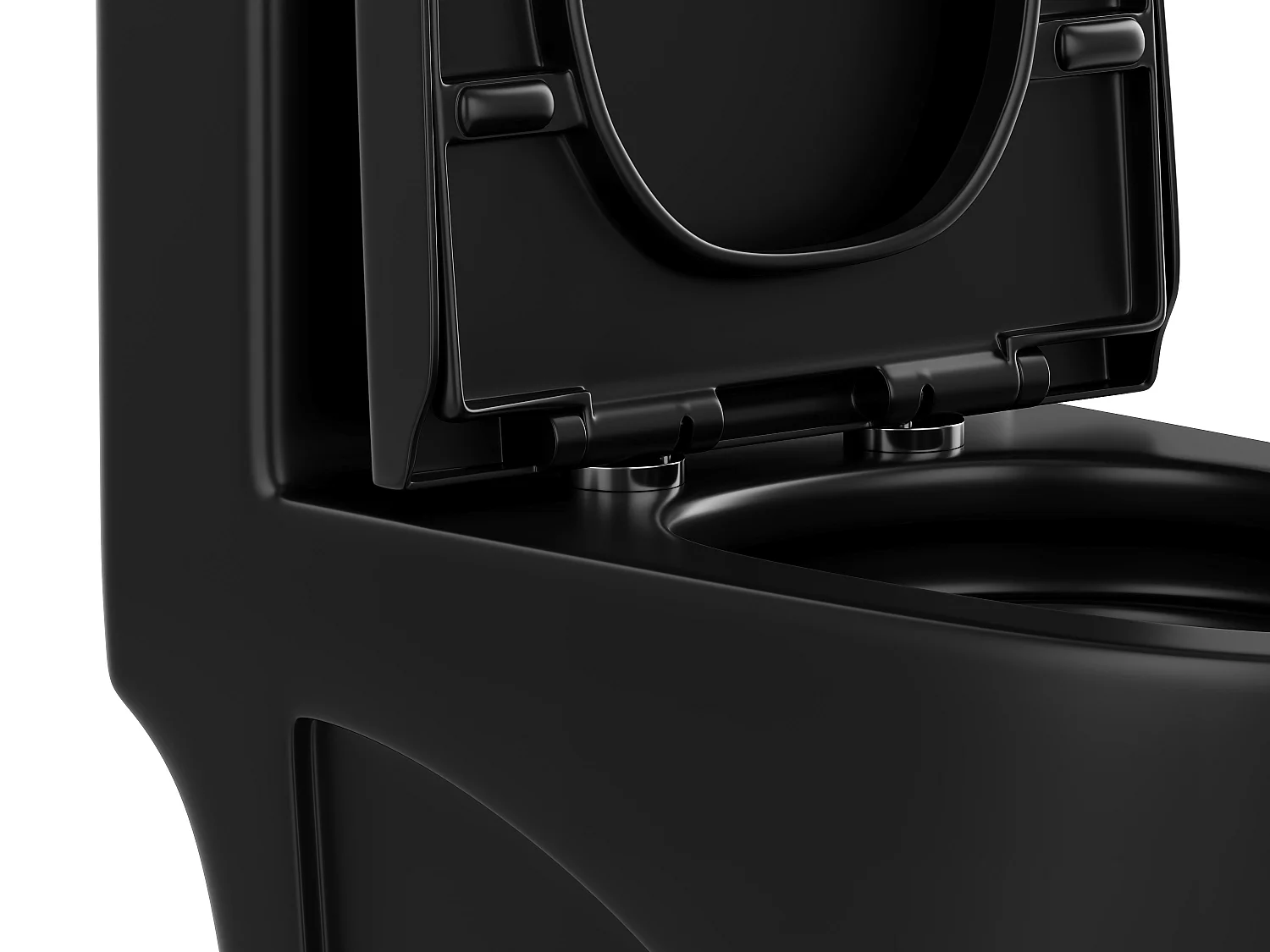 WC à poser noir mat en céramique - Evacuation horizontale - NAGILAM