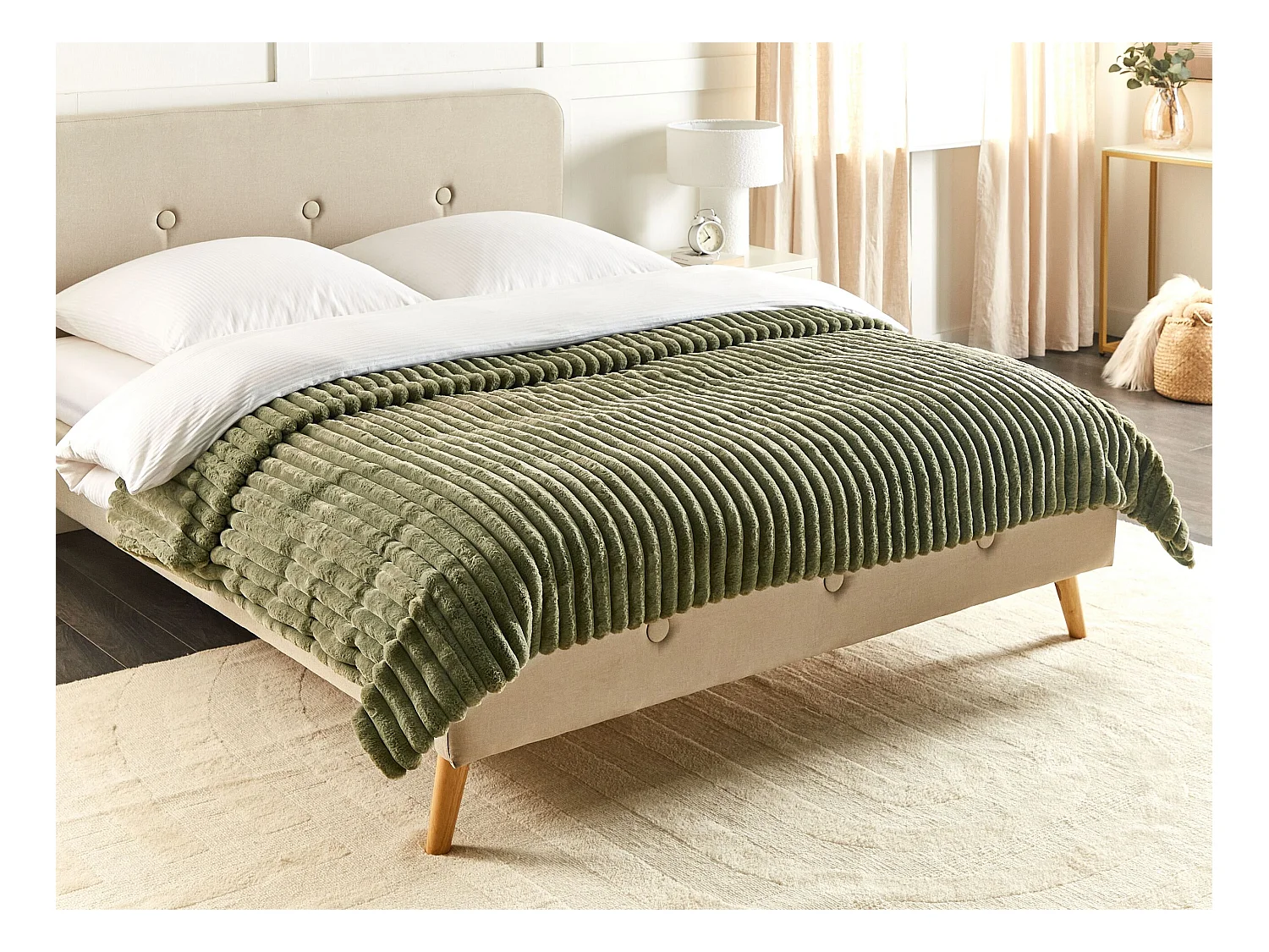 Piumone RAKYA Finta pelliccia 200 x 220 cm Verde