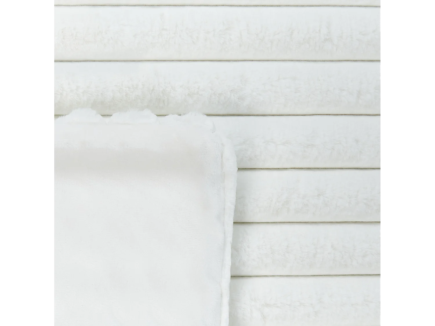 Couvre-lits RAKYA Fourrure synthétique 200 x 220 cm Blanc