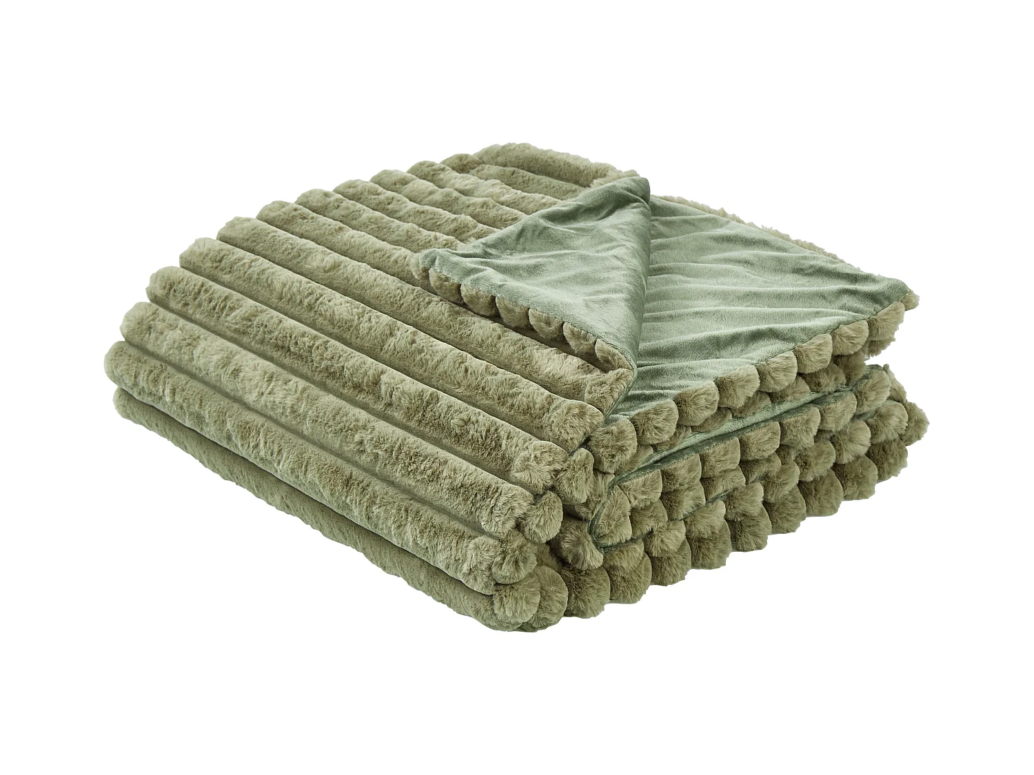 Couvre-lits RAKYA Fourrure synthétique 150 x 200 cm Vert