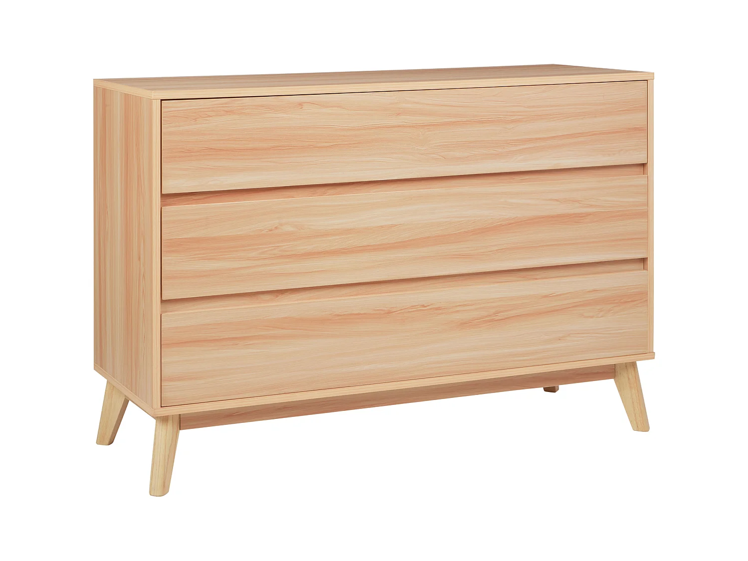 Commode à 3 tiroirs SARDIS Marron clair