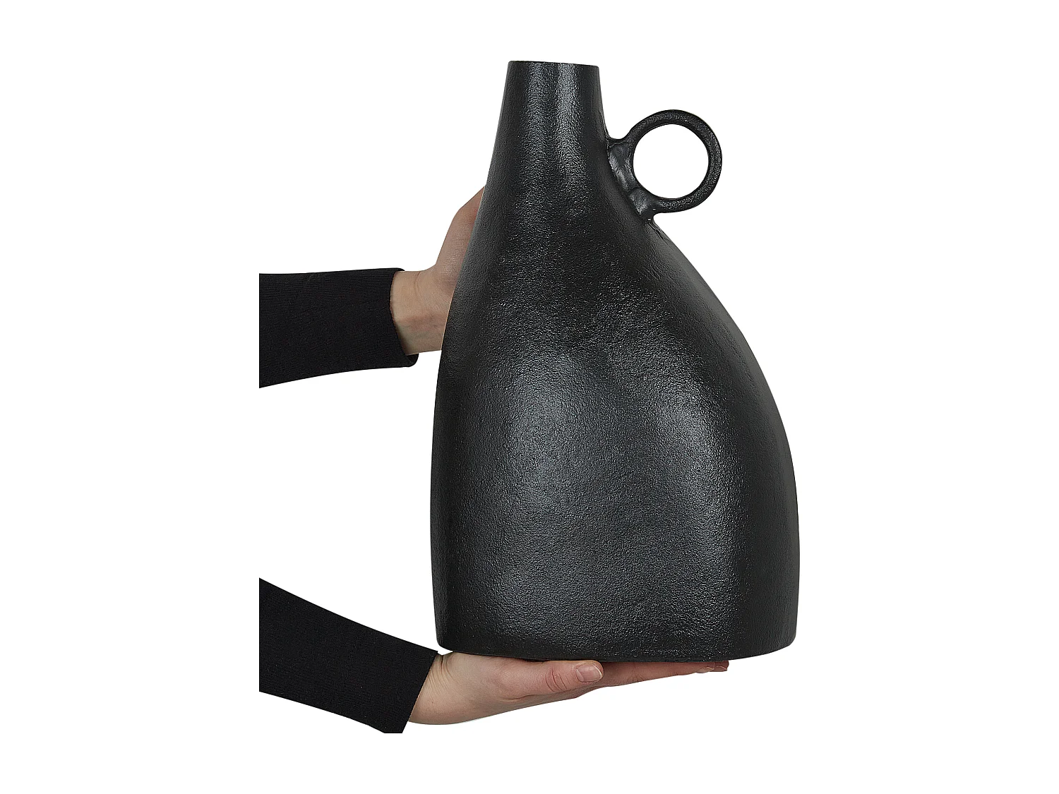 Jarro decorativo NARBADA Metal 36 cm Preto