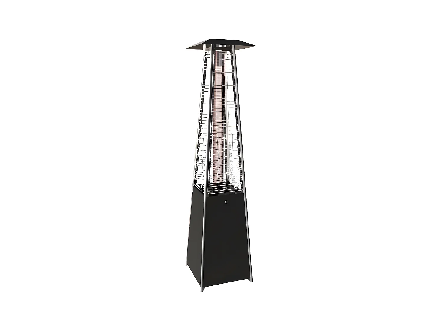 Flamme gaz FAVEX - Chauffage extérieur - Gaz Propane - Housse de protection - L 50 x P 50 x H 227 cm - Noir