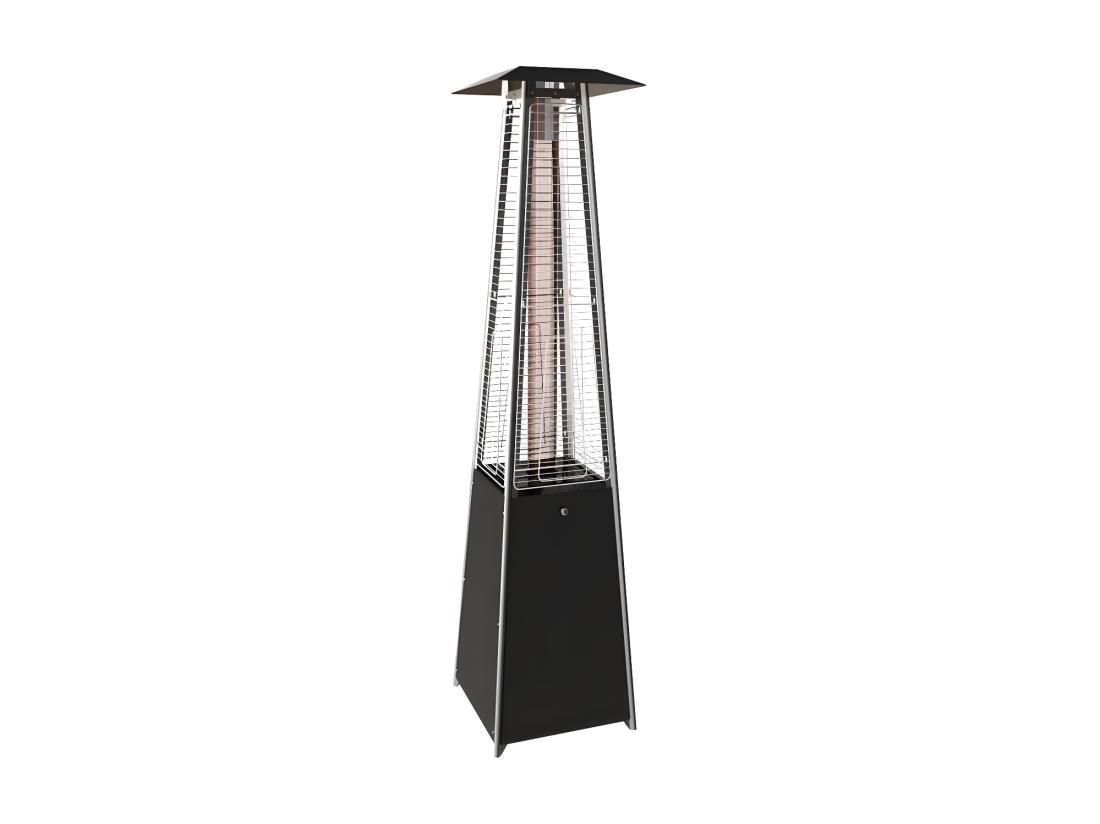 vente unique Flamme gaz FAVEX - Chauffage extérieur - Gaz Propane - Housse de protection - L 50 x P 50 x H 227 cm - Noir