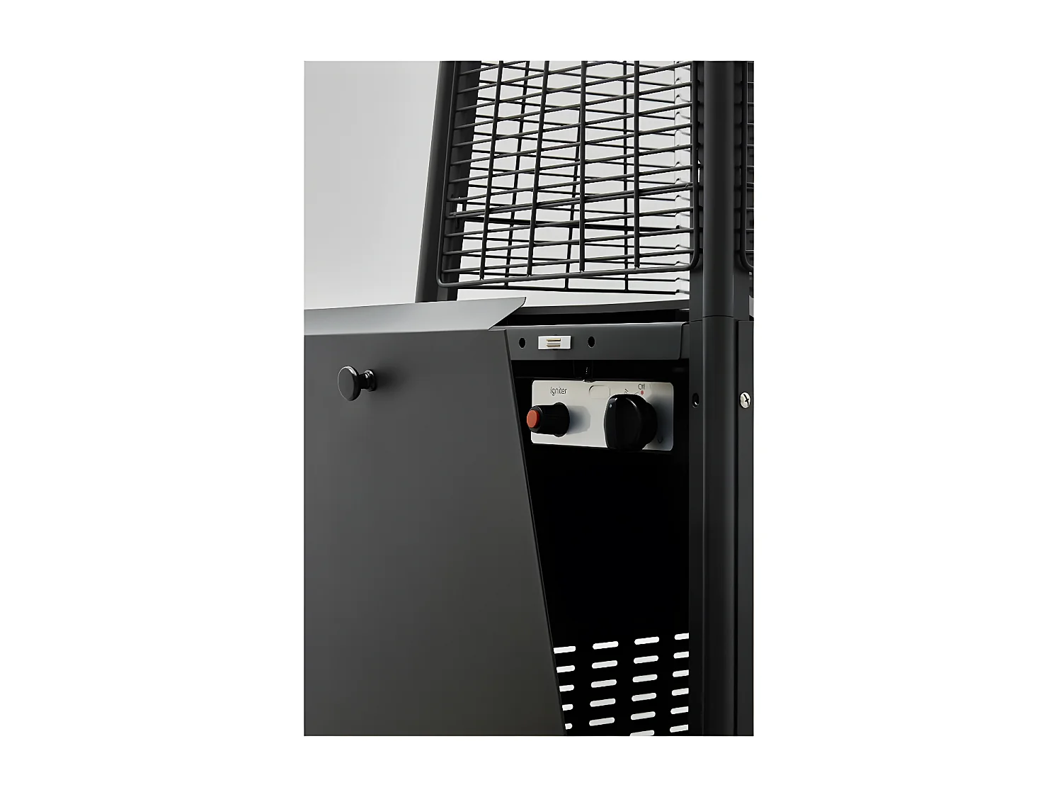 Flamme gaz FAVEX - Chauffage extérieur - Gaz Propane - Housse de protection - L 50 x P 50 x H 227 cm - Noir