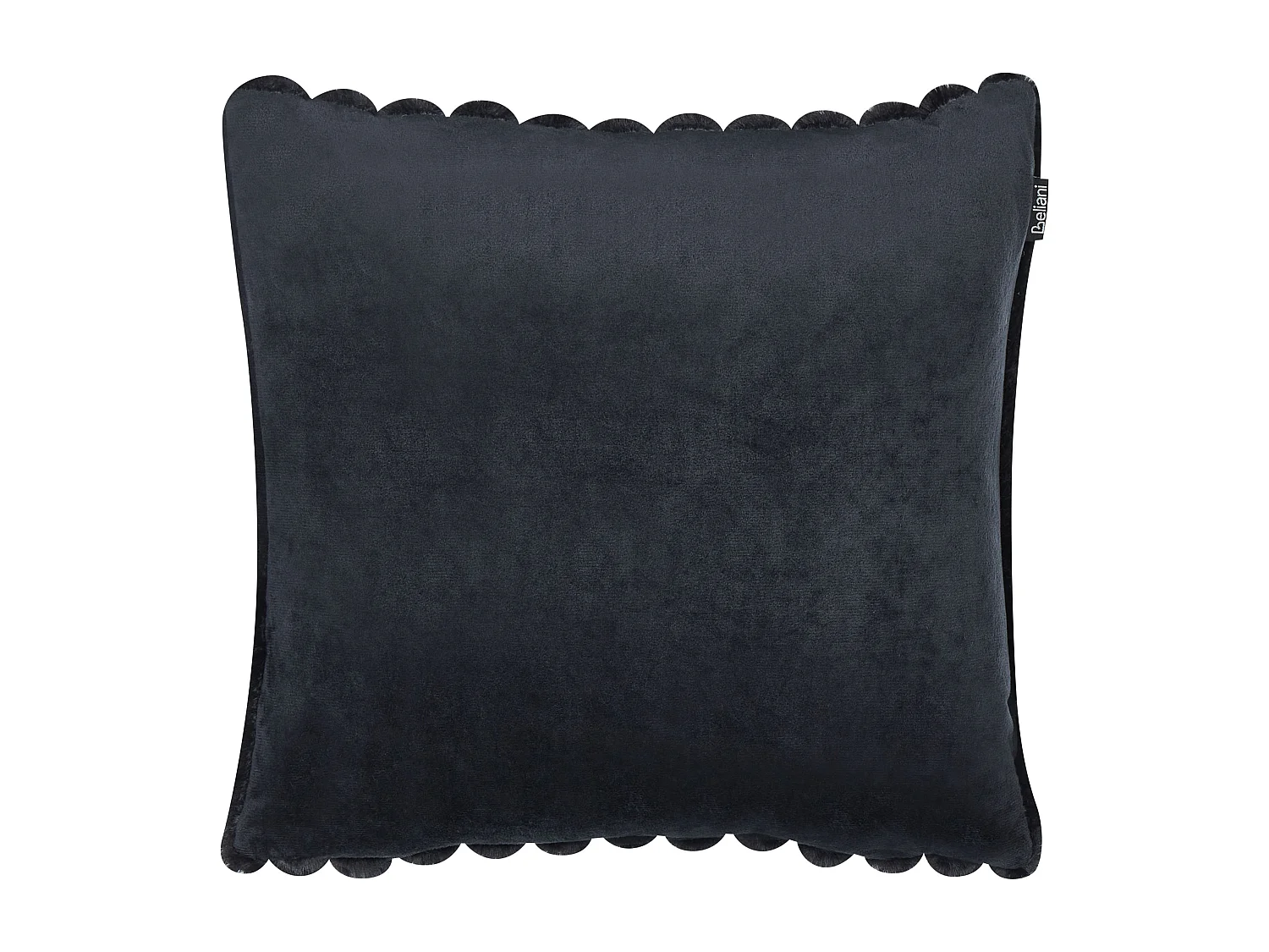 Lot de 2 coussins décoratifs RAKYA Fourrure synthétique 45 x 45 cm Noir À rayure