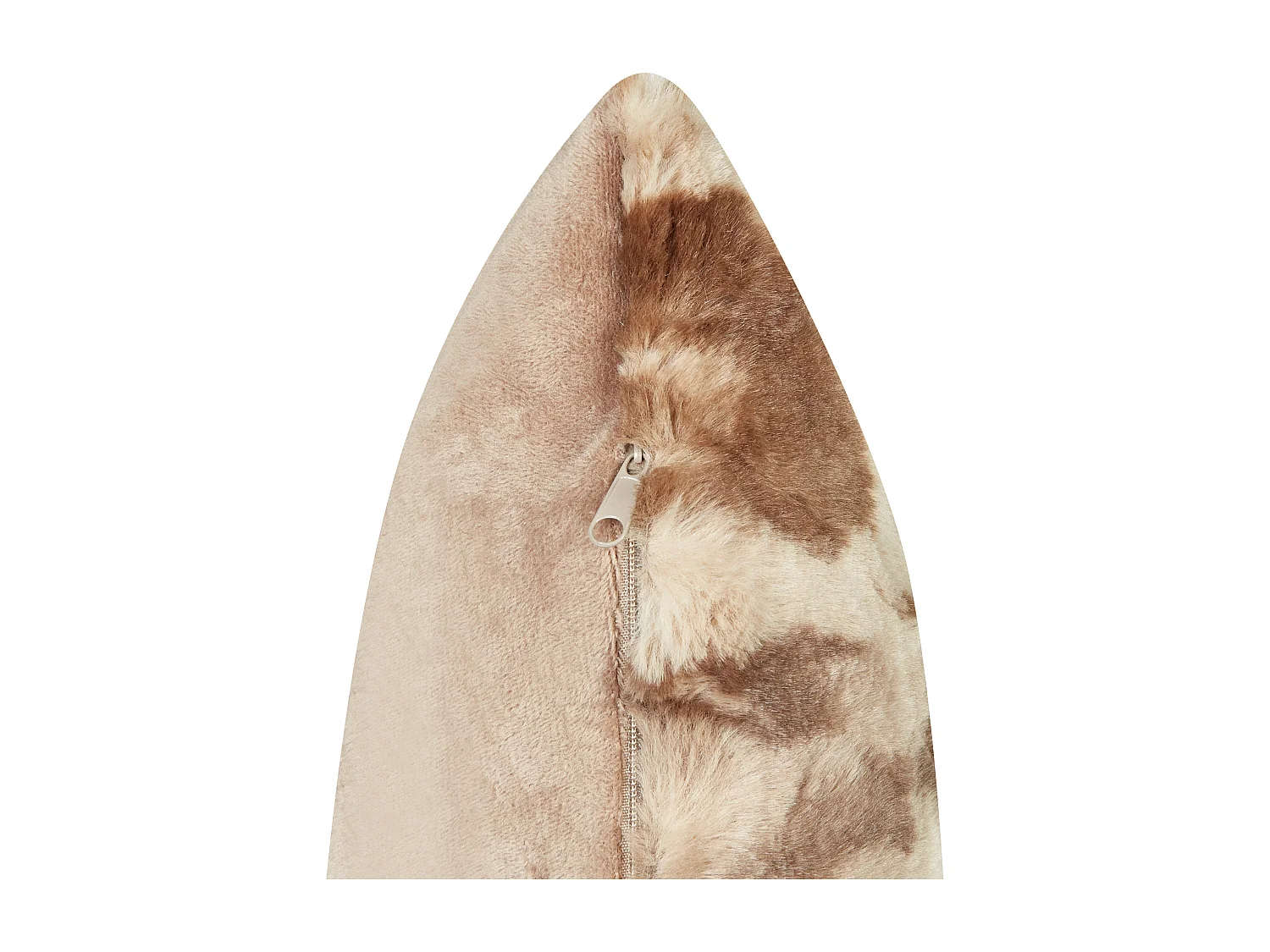 Conjunto de 2 almofadas decorativas BAKIRA Imitação de pele 45 x 45 cm Castanho Padrão abstracto