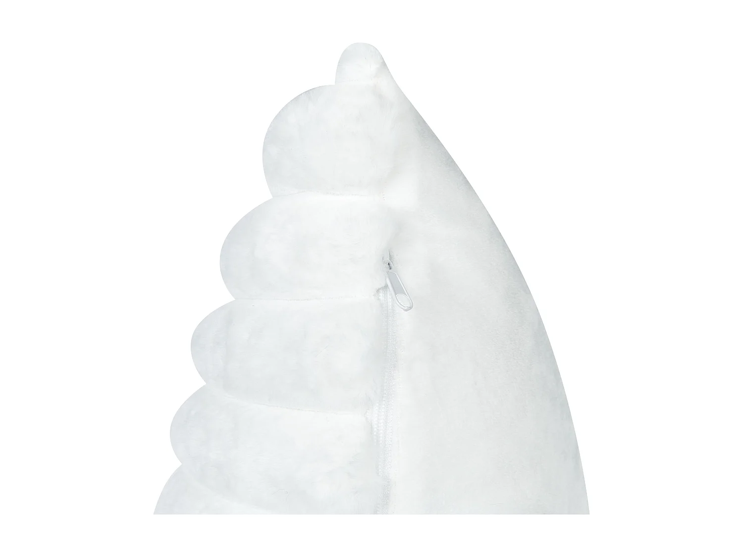 Lot de 2 coussins décoratifs RAKYA Fourrure synthétique 45 x 45 cm Blanc À rayure