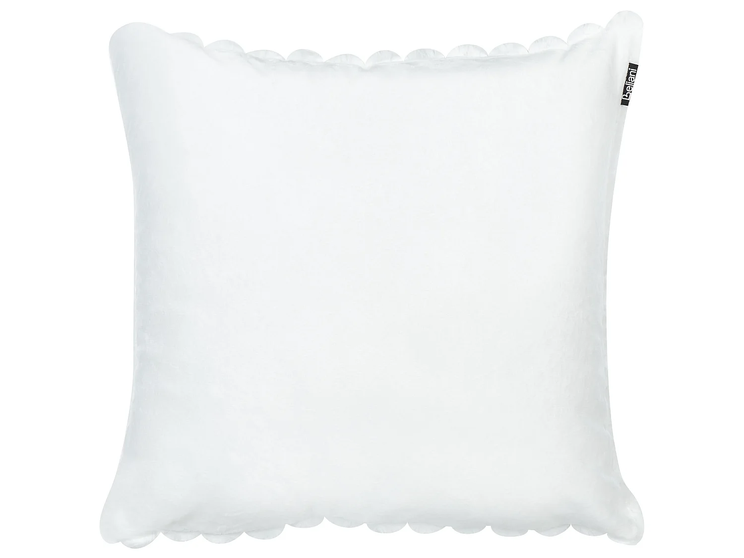 Set van 2 decoratieve kussens RAKYA Nepbont 45 x 45 cm Wit Gestreept