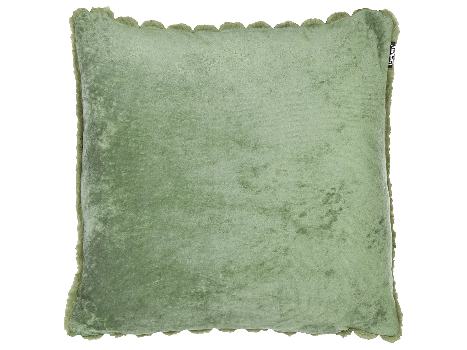 Lot de 2 coussins décoratifs RAKYA Fourrure synthétique 45 x 45 cm Vert À rayure
