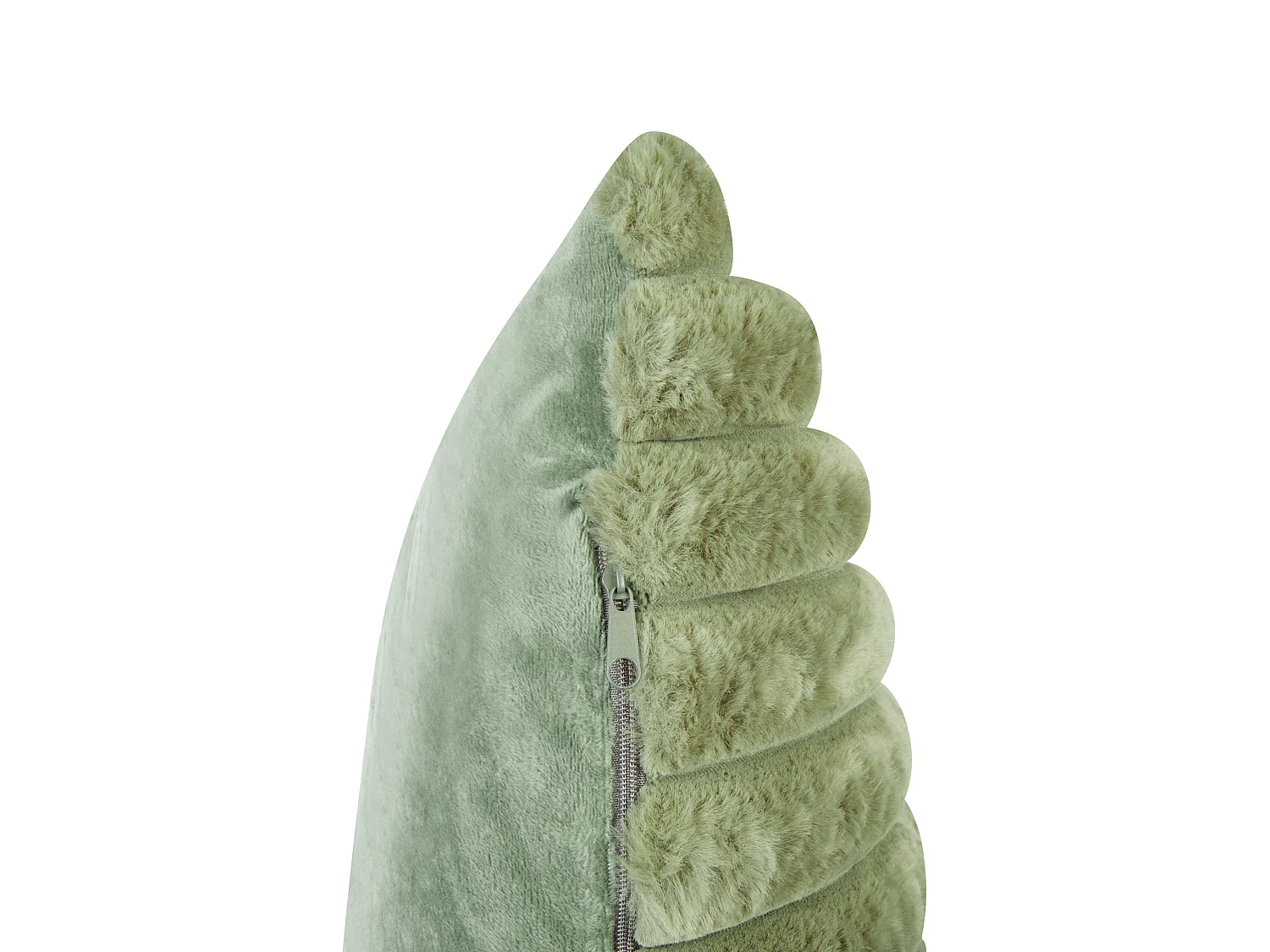 Lot de 2 coussins décoratifs RAKYA Fourrure synthétique 45 x 45 cm Vert À rayure