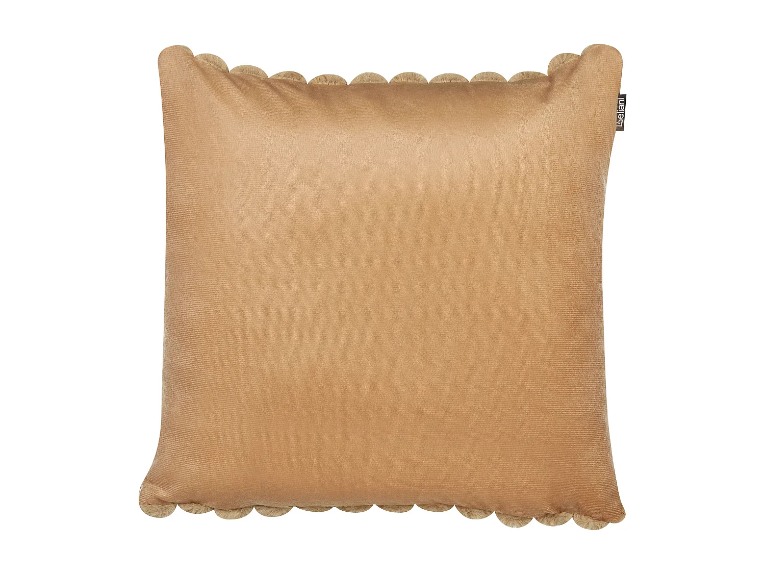 Lot de 2 coussins décoratifs RAKYA Fourrure synthétique 45 x 45 cm Marron clair À rayure