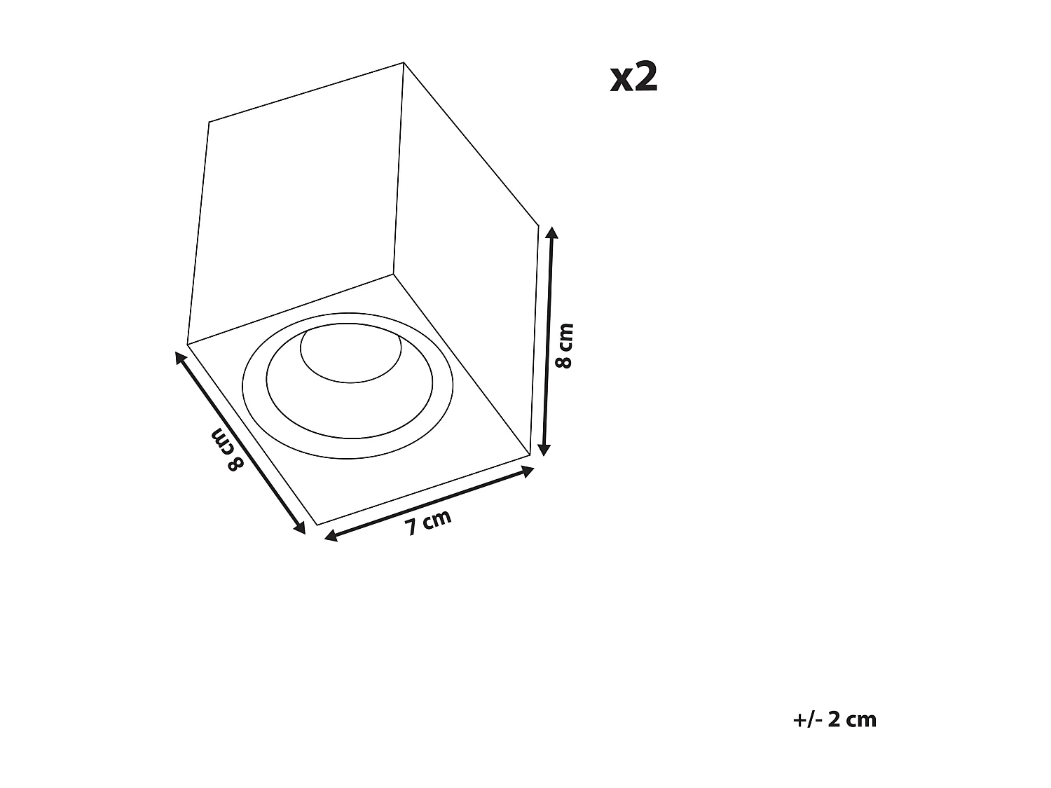 Zestaw 2 lamp ściennych zewnętrznych LED ARANSAS Czarny