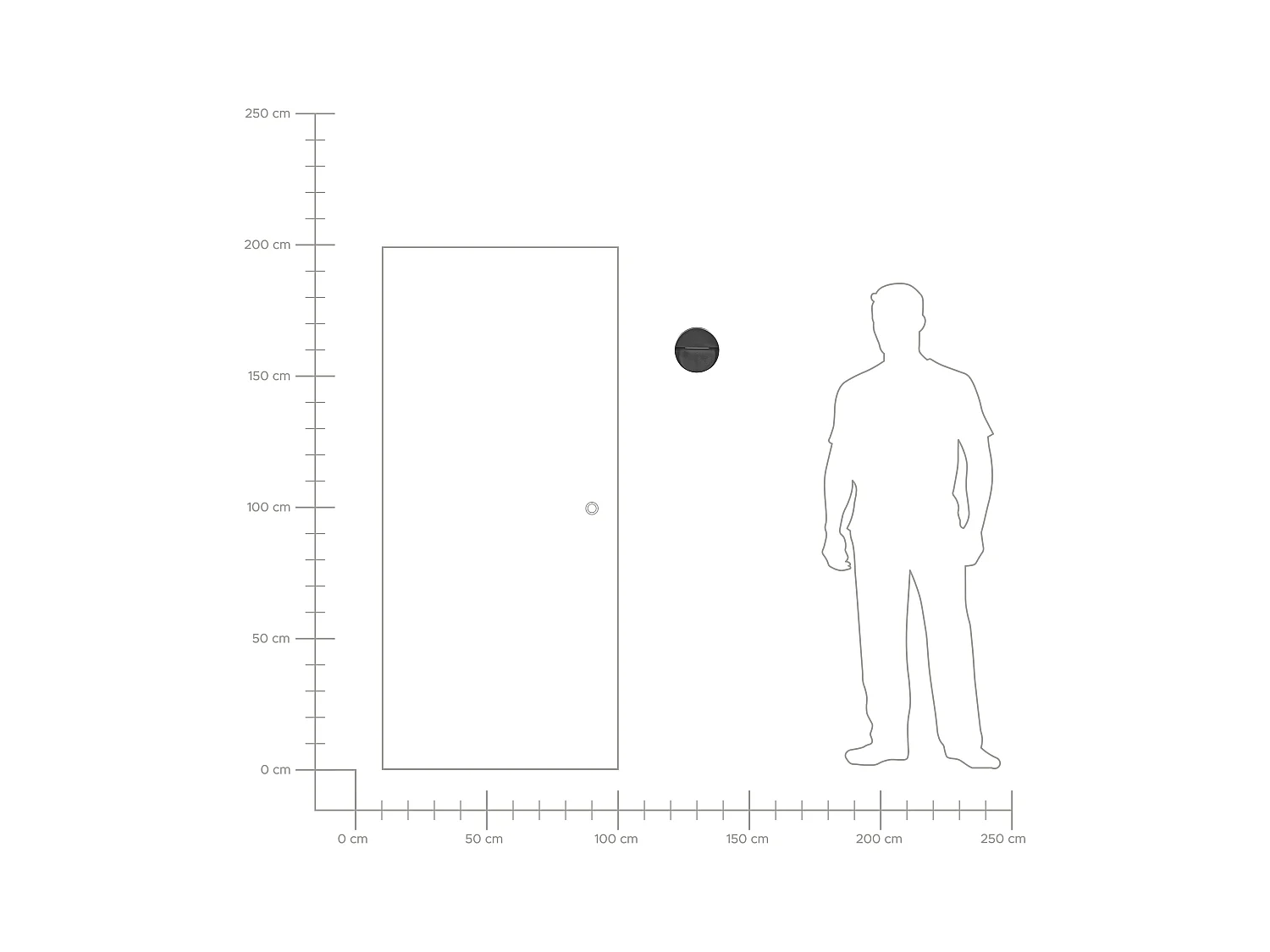 Set di 2 luci da parete da giardino a LED POMPTON Nero