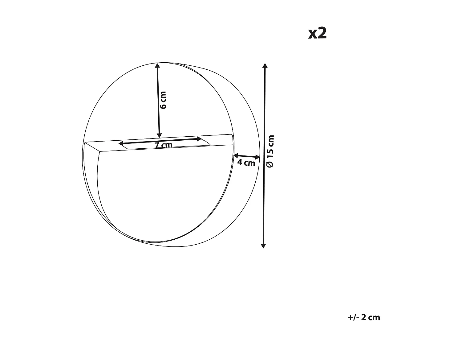Lot de 2 appliques LED d'extérieur POMPTON Noir
