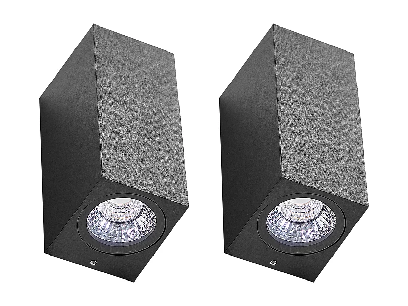 Lot de 2 appliques LED d'extérieur ANDREWS Noir