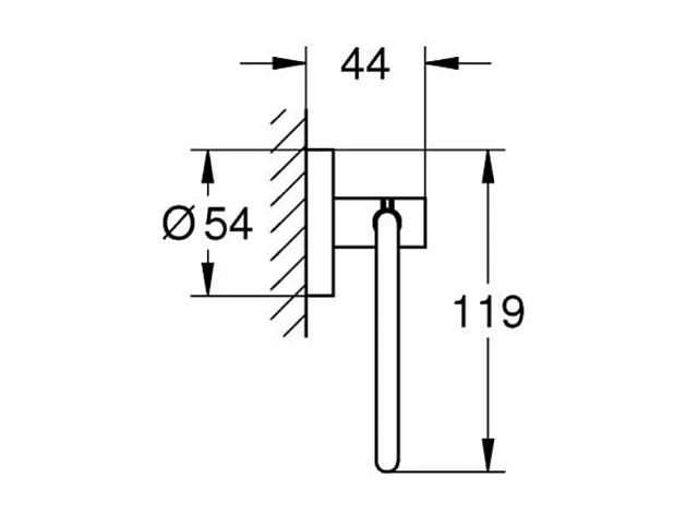 Dérouleur de papier mural + porte balai WC GROHE Start noir mat + colle GROHE QuickGlue
